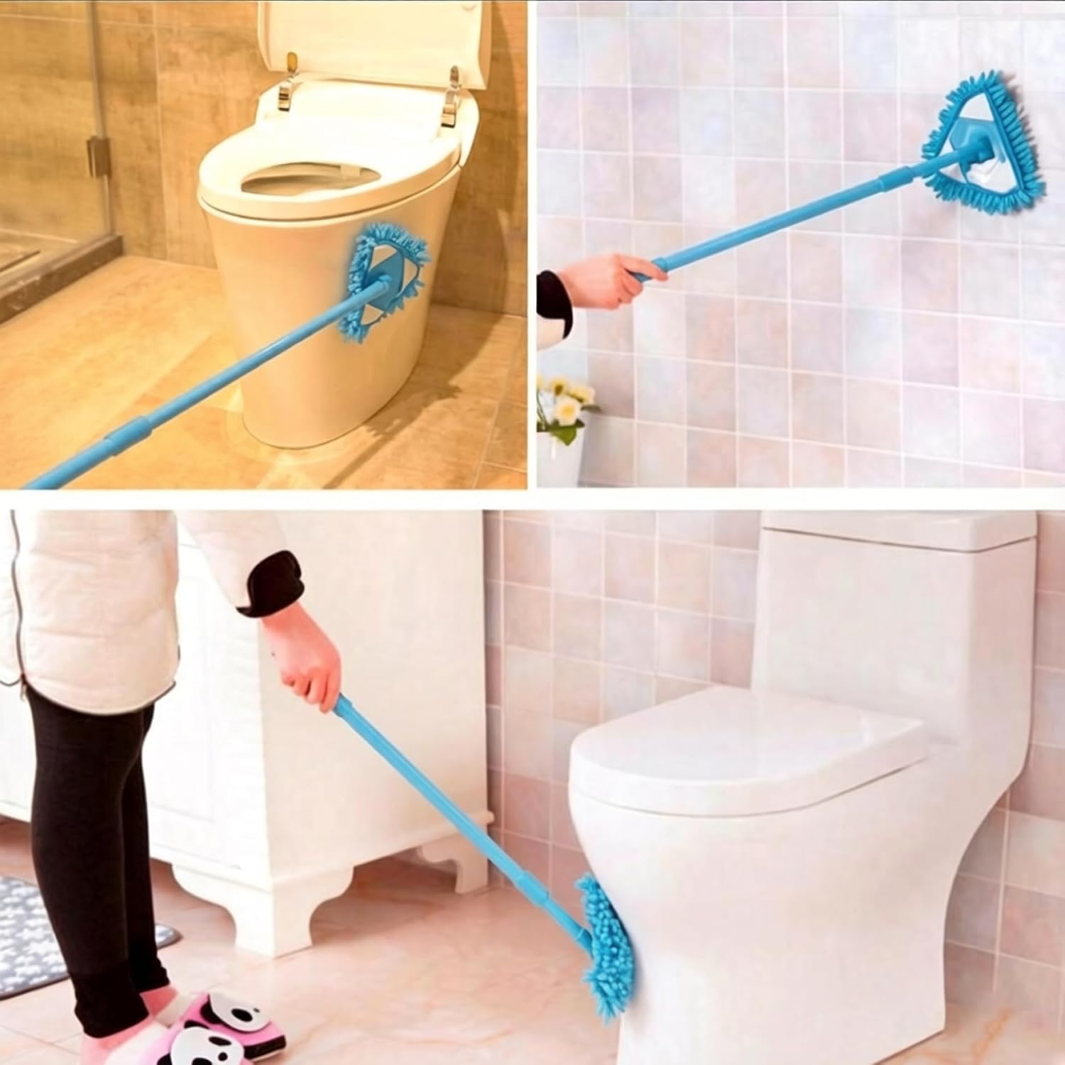 Reusable Chenille Mini Mop with Extendable Handle – Small Areas Cleaning Tool photo 5