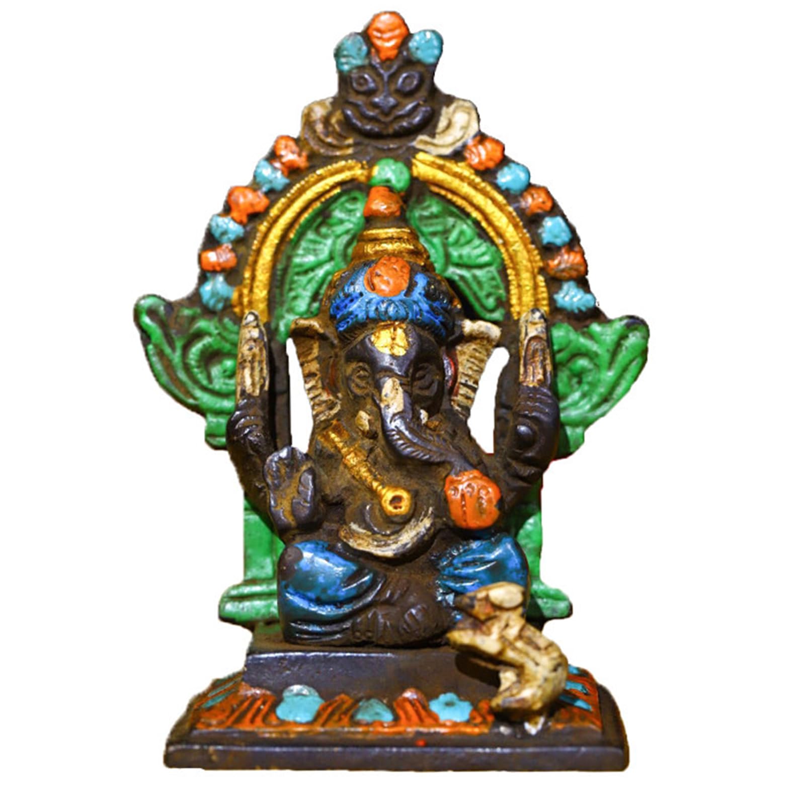 YXCQHZM Hindu Elephant Statue Ganpati Idol Buddha Sculptures Decoration Ornaments for Home, Garden, Car (B)