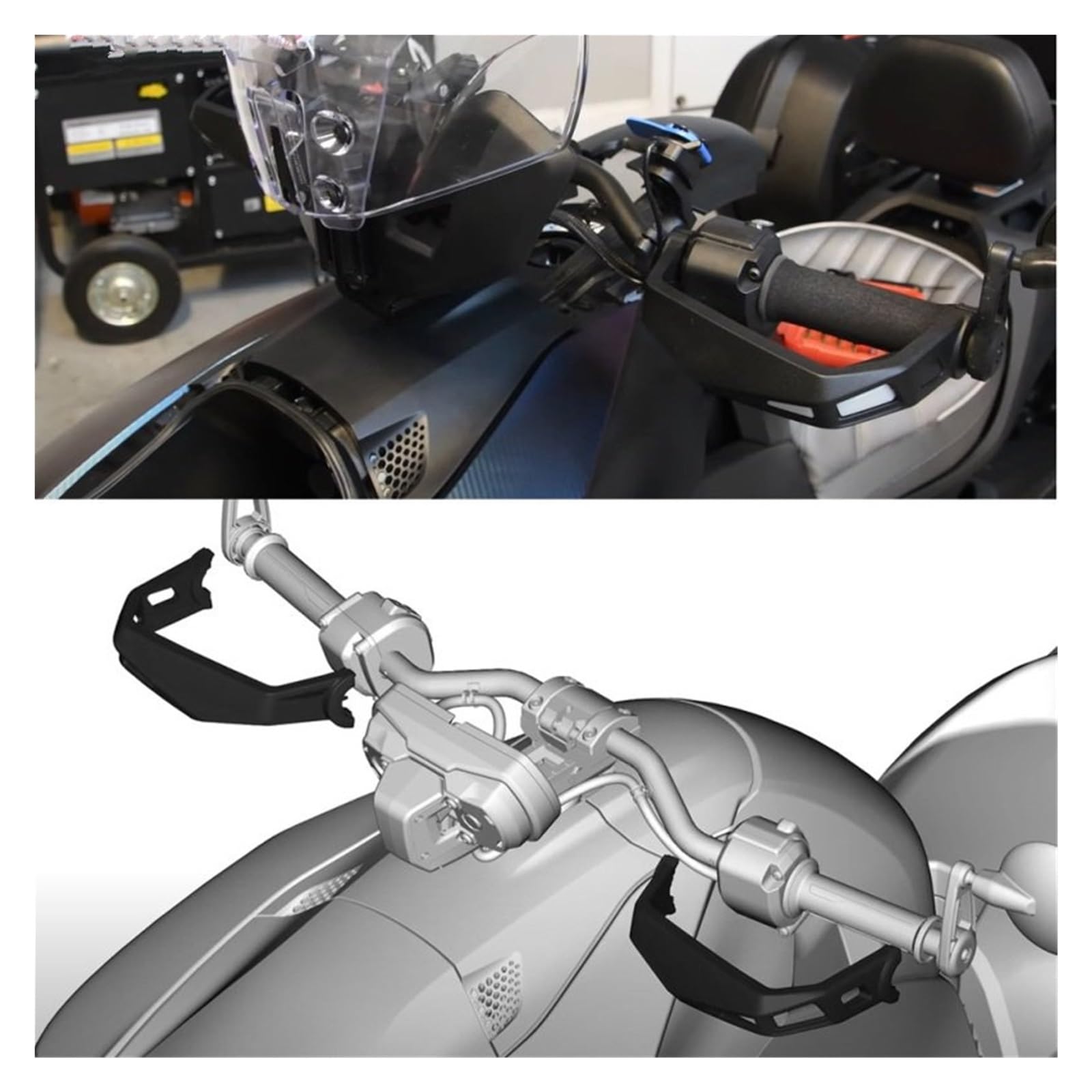 Pasuje Do Motocykli Ryker 600 900 SportRally, 2 Szt., Zestaw Akcesoriów Osłon Dłoni akcesoria motocyklowe osłony kierownicy