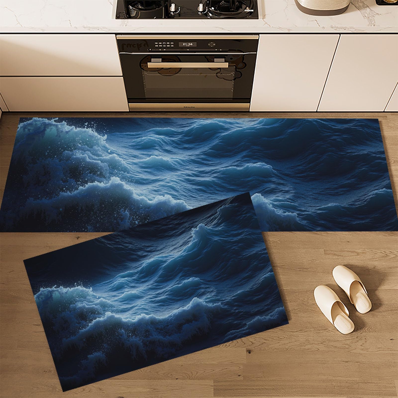 Alfombras de cocina antideslizantes y lavables que absorben la humedad con elegancia