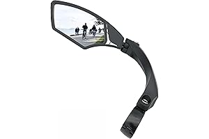 Hafny Silver Left Handlebar Bike Mirror for RadRover 6 Plus E-bike, Blast-resistant, HD, Glass Lens