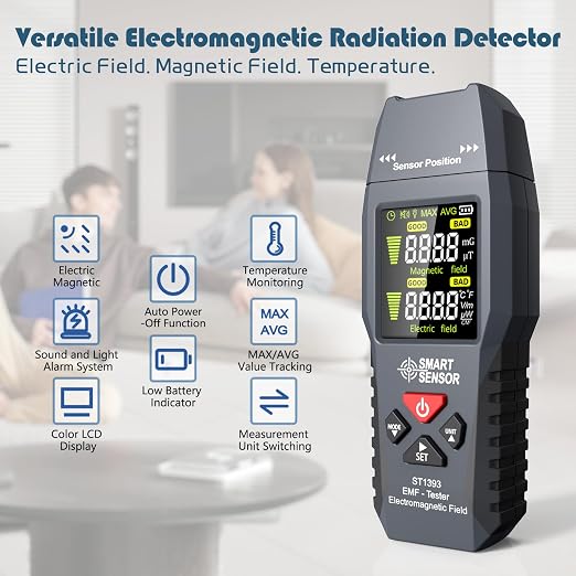 Medidor EMF digital de campo electromagnético portátil miniatura 3