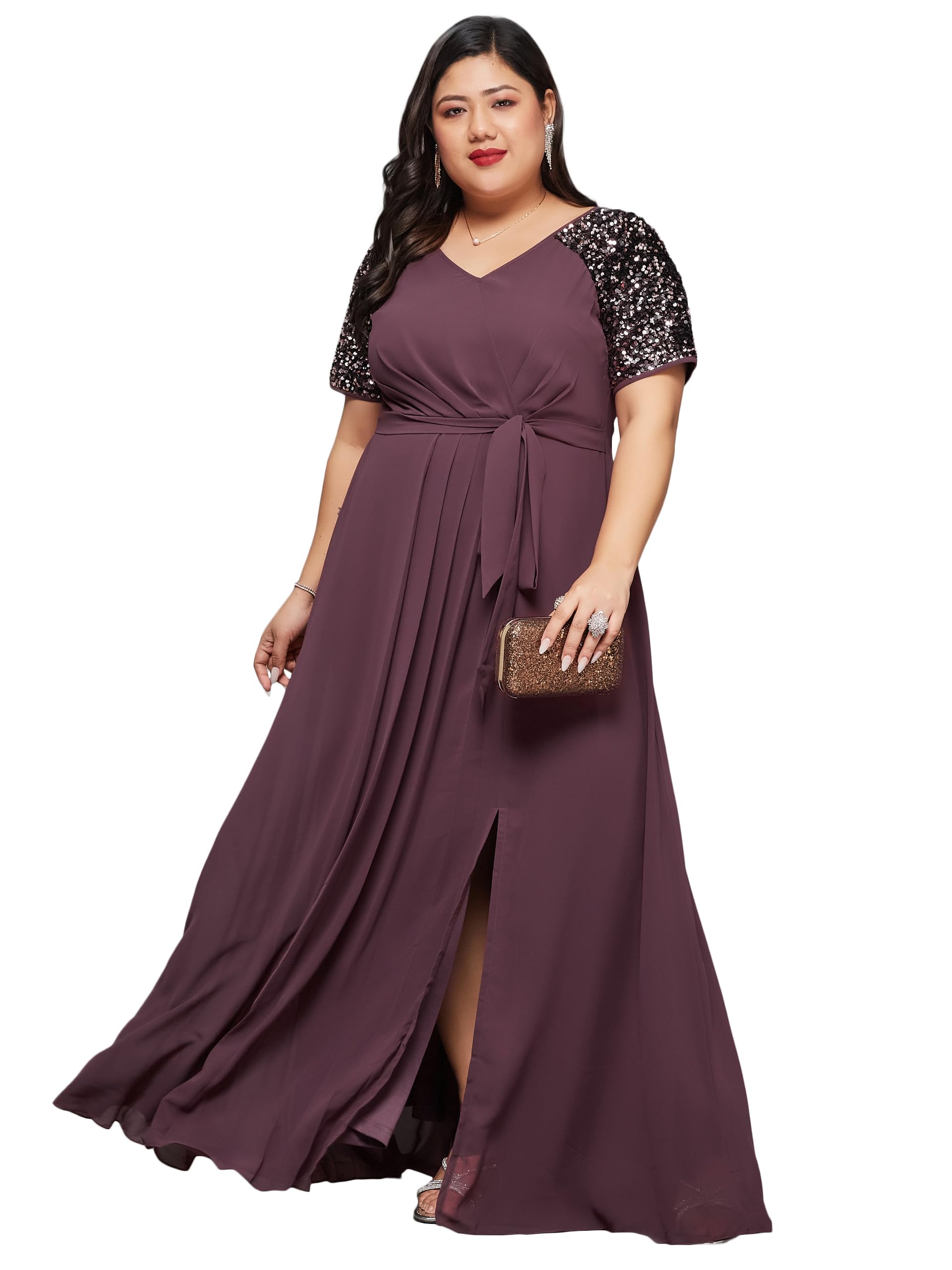 Women's Relaxed Fit Maxi Georgette Dress-image-42