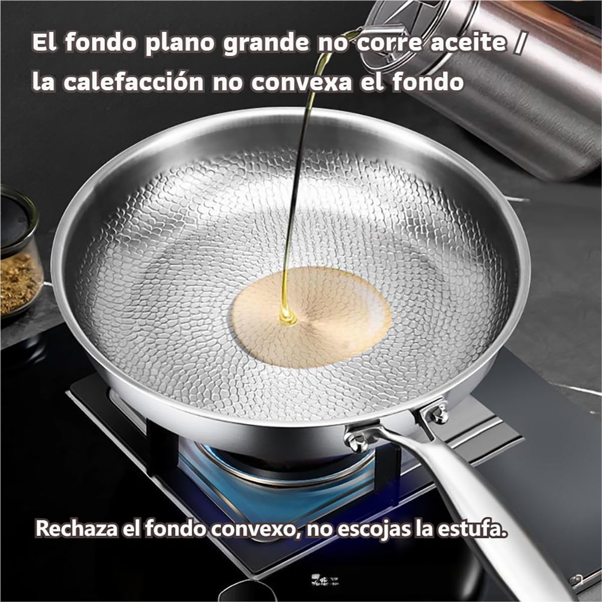 Genérico 2026 Sartén de Titanio Puro, Sartenes de Titanio, Antiadherente Sin PFOA, Base Inducción Imanética, Para Cocina Saludable Sin Aceite, Incluye Tapa y Mango Ergonómico (A, 28cm)