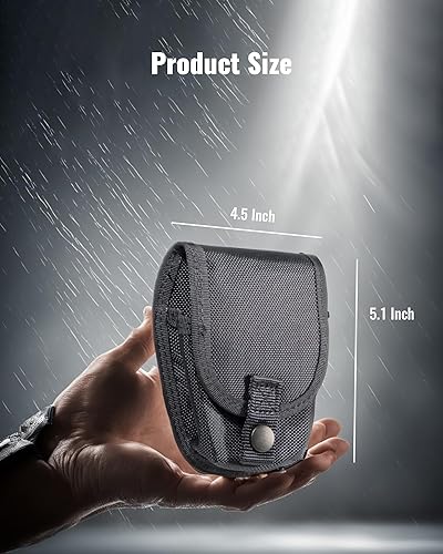 Miniatura 7 de Funda para esposas para puños de mano, con cadenacon bisagras estándar, funda para uso con cinturones de servicio, chalecos Molle, y por agentes de