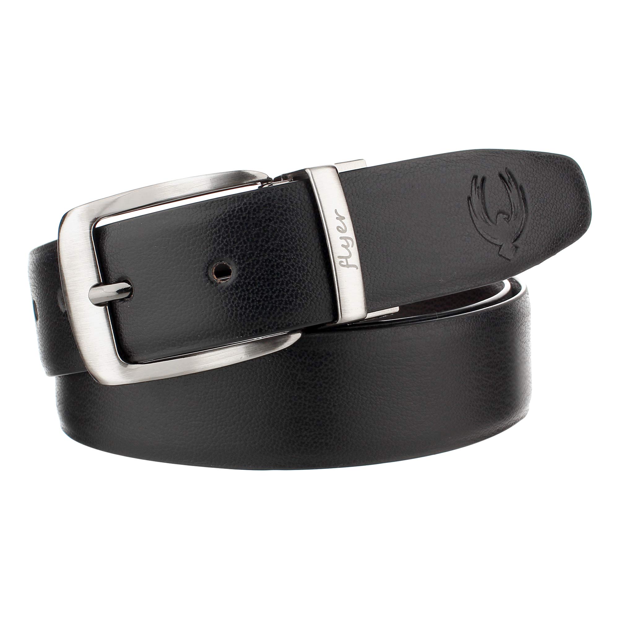 flyer Men's PU Leather Reversible belt (Formal/Casual) (Colour -Black & Brown) Rotating Pin Buckle PU Leather Adjustable Size (RP2535)-picture-13