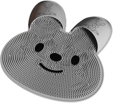 Silicone Bath Scrubber Pad - Non-Slip Shower Massage Mat with Design Exfoliating Back and Foot Cleaner Suction Mat for Home Spa Body Washing Routine Gentle Massage Cushion for Arms and