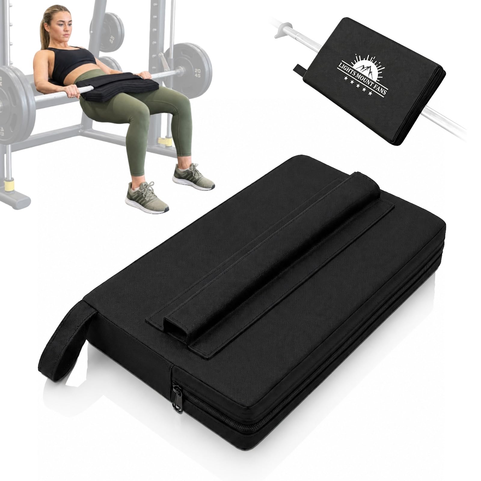 Almohadilla protectora de espuma extra gruesa para levantamiento de pesas, empujes de cadera y puentes de glúteos, entrenamiento, equipo de gimnasio en casa