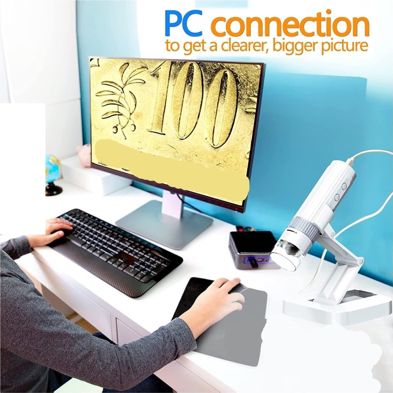 Mikroskop cyfrowy, Mikroskop Cyfrowy - HD 1080P, Światło LED, USB WiFi, Narzędzia Do Kontroli PCB