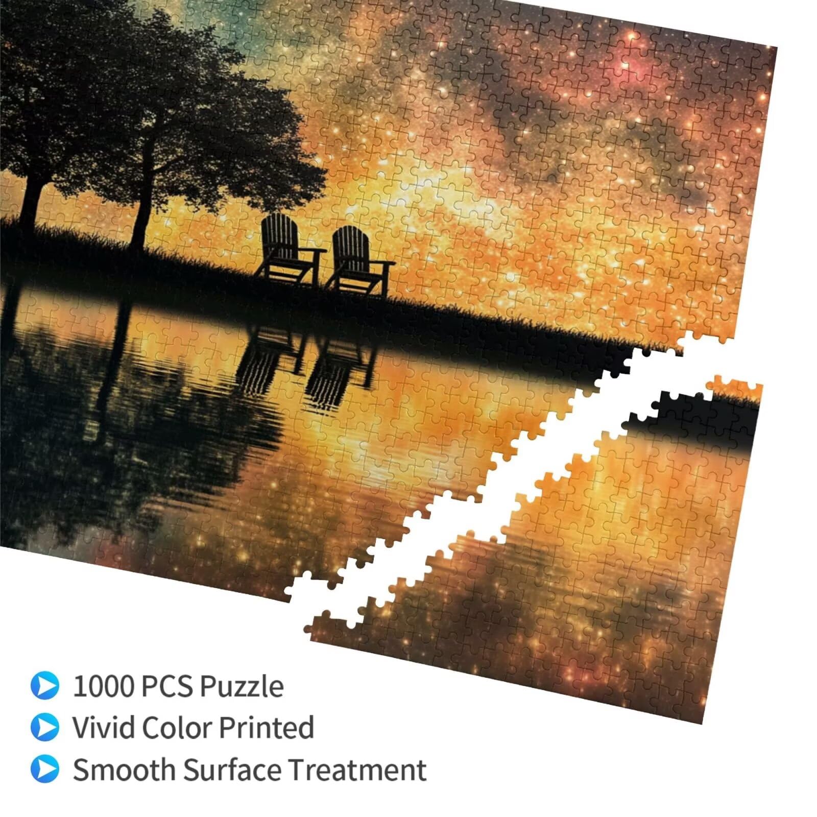 Puzzle krajobrazu, 1500 elementów, fantazyjne puzzle dla dorosłych, z pudełkiem na prezent, "zrób to sam", duże drewniane puzzle dla dorosłych, gra zręcznościowa dla całej rodziny, prezenty dla kobiet