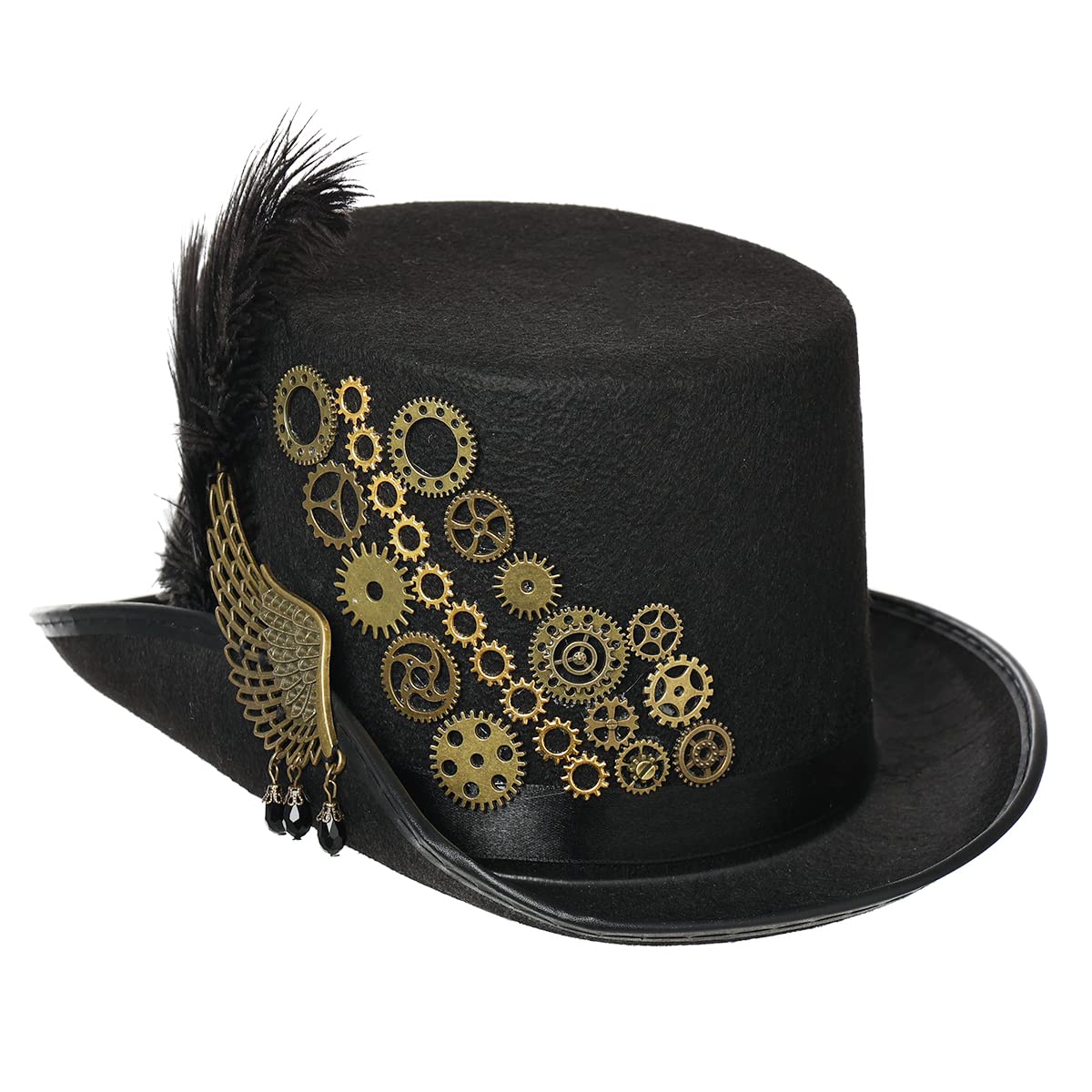 BPURB Sombrero steampunk para mujer, disfraz de carnaval, Halloween, cosplay, accesorio