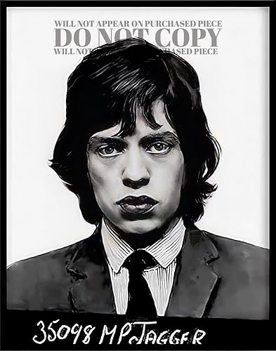 Mick Jagger Mugshot 8 X 10 - Magnífico retrato de foto de 1967 - The Rolling Stones - Cantante icónico - Rock and Roll - Obra de arte original -