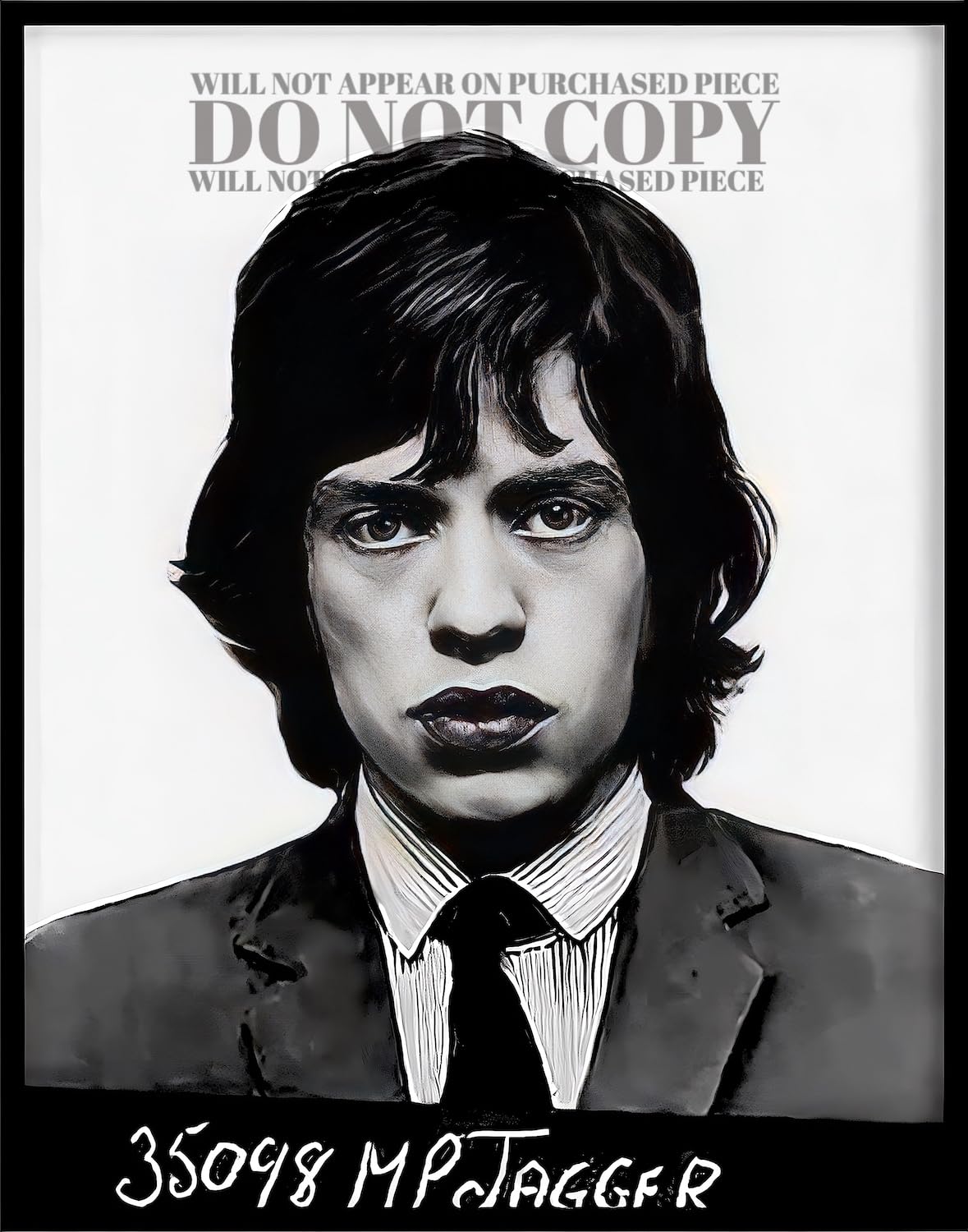 Amazon.co.jp: Mick Jagger Mugshot 8 X 10 - 壮大な1967年マグ