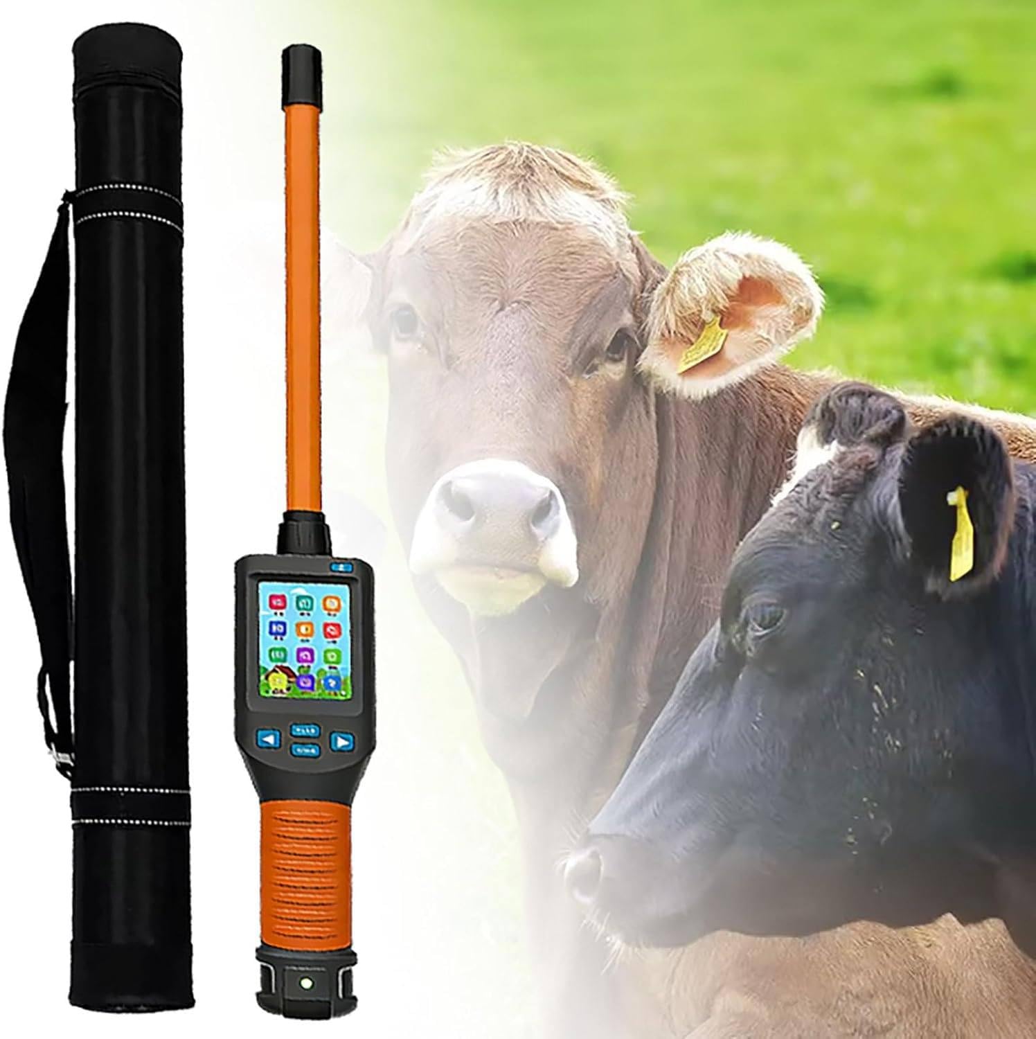 Scanner Portatile per l'identificazione di Animali Domestici con 20000 Dati di Memoria - Schermo LCD di Facile Lettura, Lettore di Chip Universale a 134,2 kHz per Cani, Gatti e Conigli