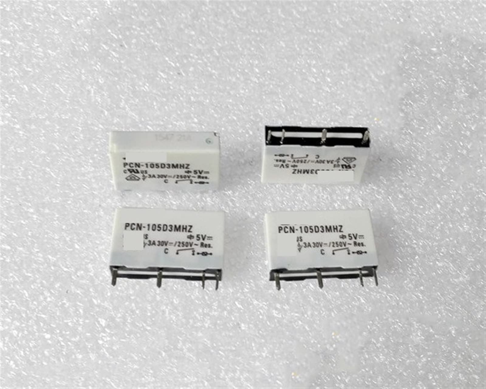 QEFHSVVZE 5Pcs Relay PCN-105L3MHZ 5VDC PCN-124L3MHZ 24VDC PCN 105L3MHZ 4PIN 3A 250VAC(PCN-105L3MHZ)