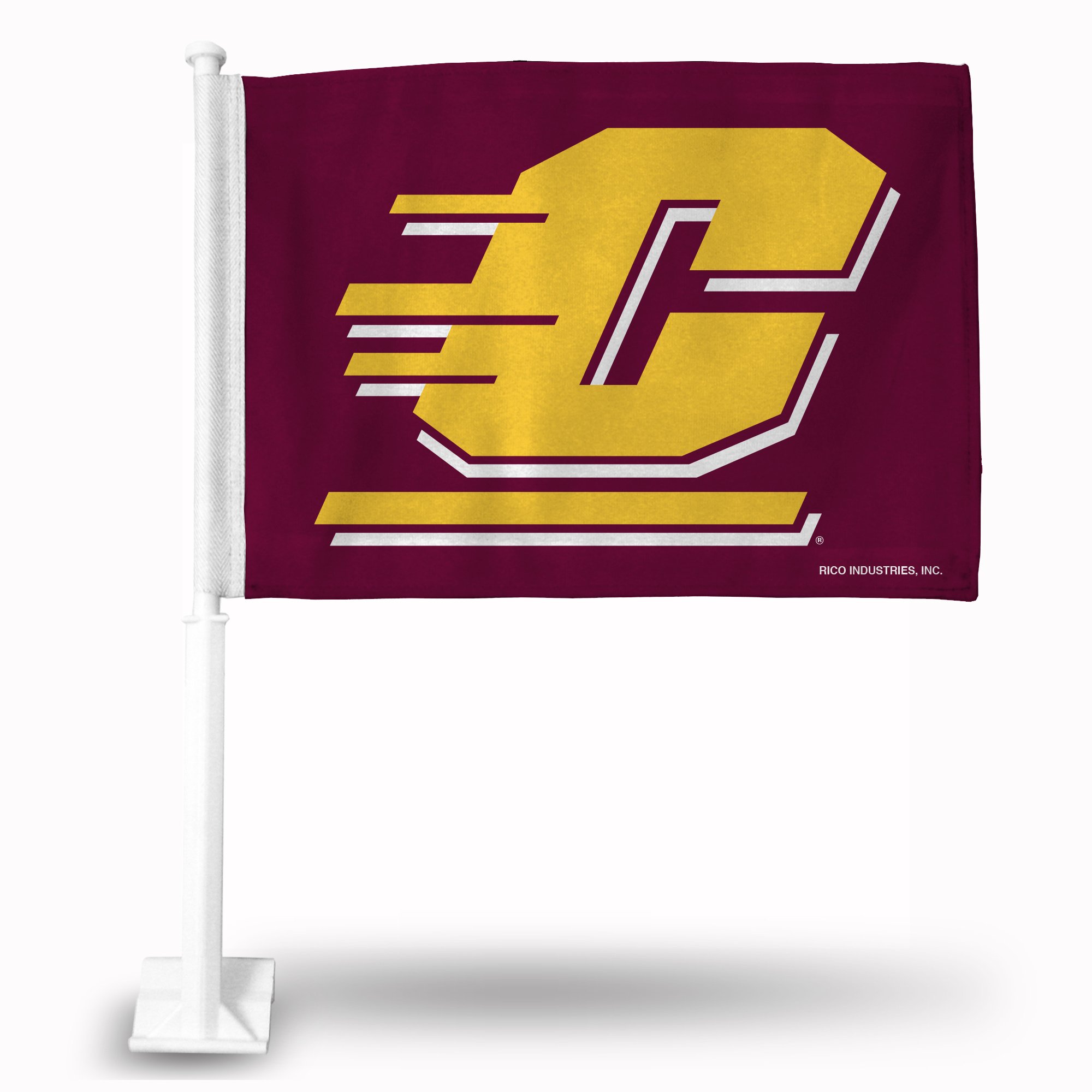 Rico Industries NCAA Rico Industries Central Michigan Chippewas Alternate Double Sided Double Sided Car Flag - 16