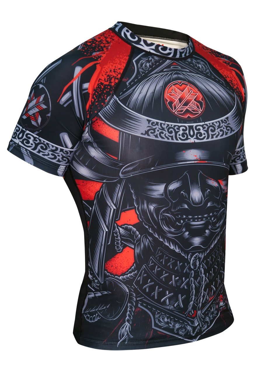 Ronin Samurai Blackout Ghost Base Layer Kompressionsshirt für BJJ MMA Grappling
