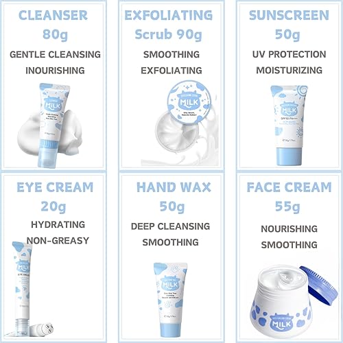 Miniatura 5 de Set de cuidado de la piel de leche para adolescentes, regalos para niñas, cuidado de la piel para adolescentes de 10 a 12 años, set de cuidado de la