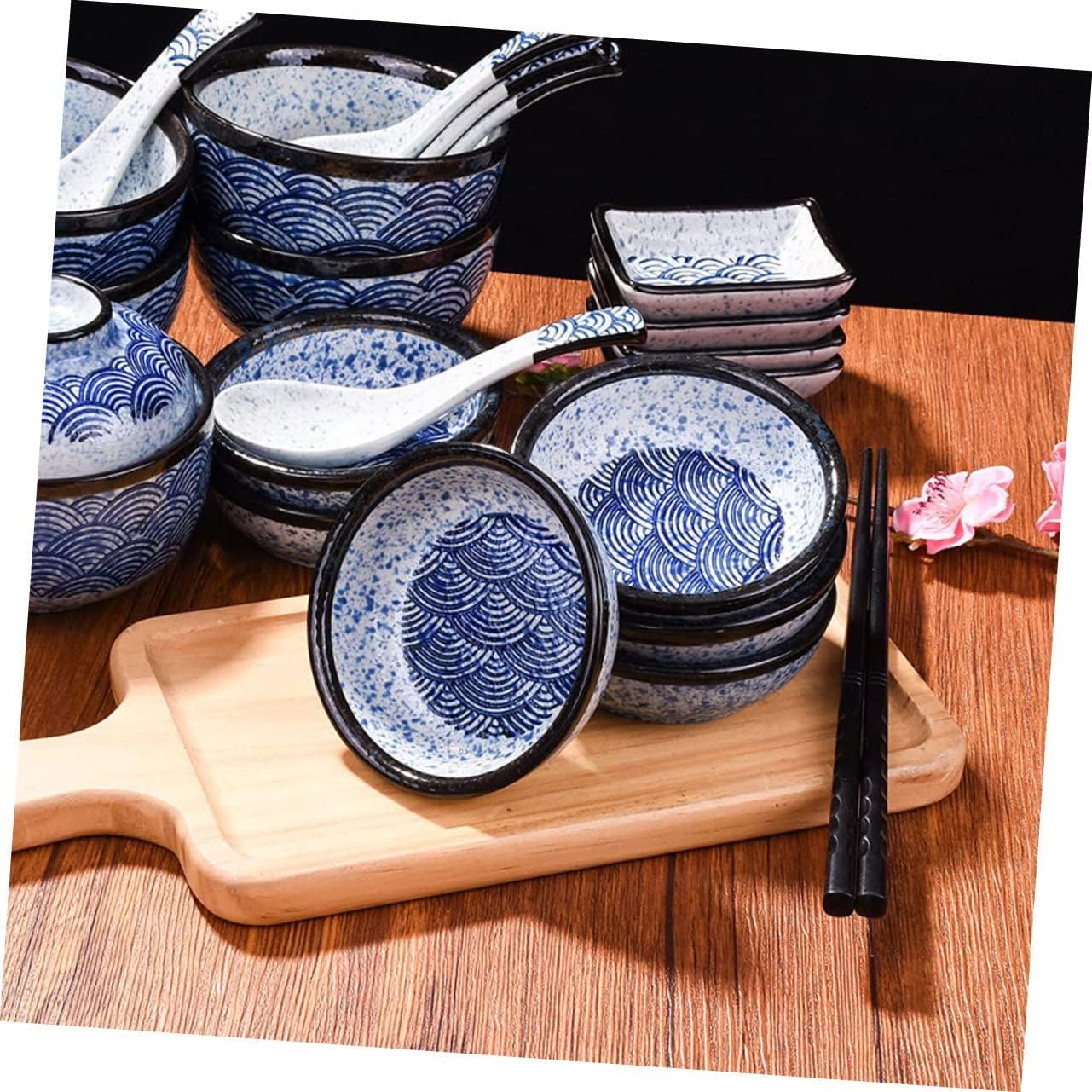 Keramik-Dipschüsseln, 12 Stück, japanische Keramik-Sojasaucenschüssel, japanische Teller, blauer Anzug, blaue Teller, Sushi-Gericht, Ketchup-Schalen, Sojasaucen-Schalen, Keramikgericht, Gewürzteller,