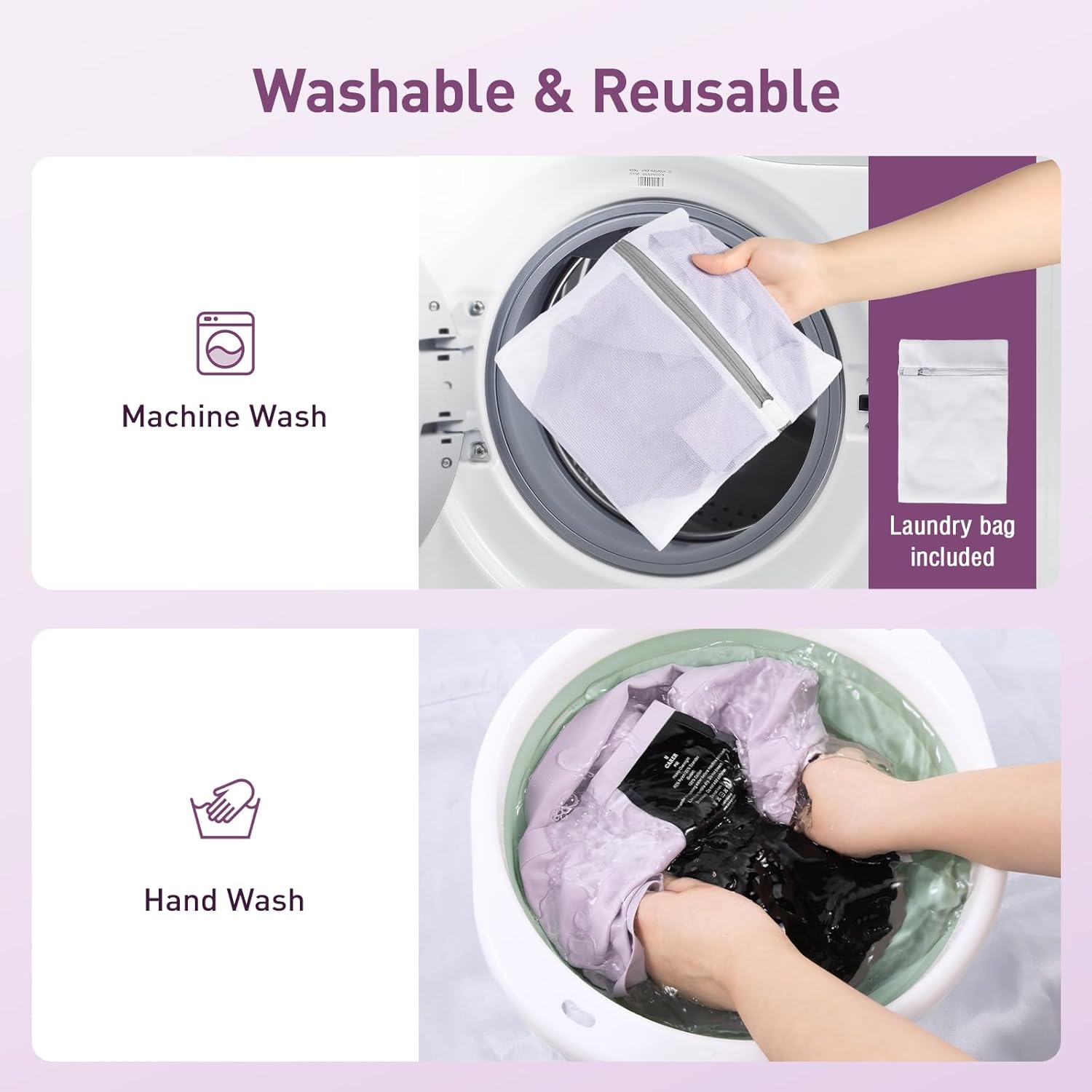 Carer High Absorbency Period Underwear for Women Heavy Flow Seamless Womens Leak Proof Period Panties Menstrual Briefs for Women Light Incontinence Underwear 3pk M (2 Pink/1 Purple) - Image 7