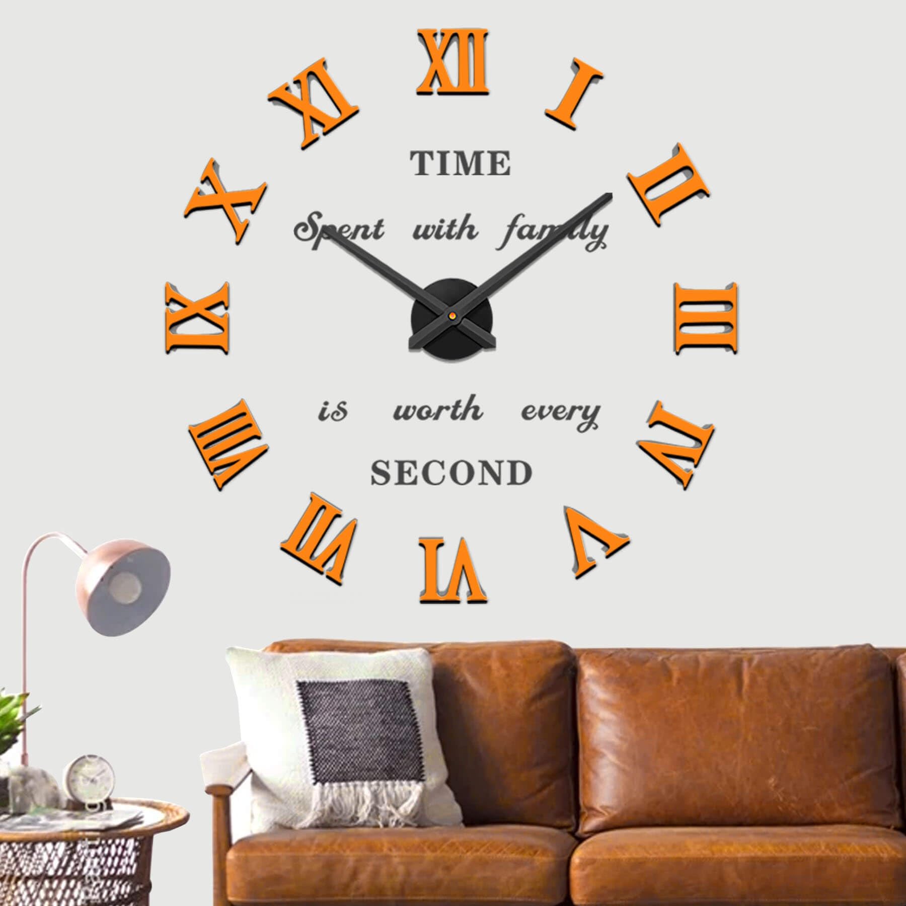 VANGOLD Design Large Wall Clocks for Home Decor (Gold and Black Decor)
