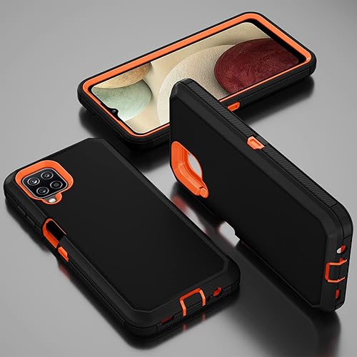 Miniatura 6 de Jiunai Funda Samsung Galaxy A12, doble capa de protección contra caídas a prueba de golpes, deportes al aire libre, resistente, híbrida, cubierta de