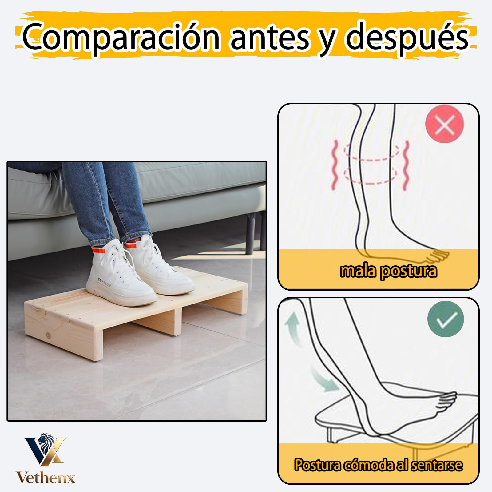 taburetes Escalera,Taburete de Cama,Parte Inferior Antideslizante,para Ancianos con Capacidad de 105 kg,para Cocina, baño.(80×30×15cm Marrón)