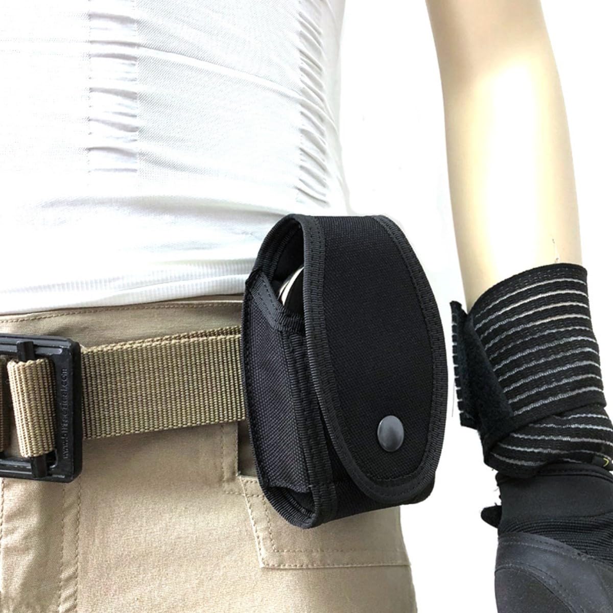 Borsa per Manette, Cintura Tattica in Nylon per Manette Borsa da Vita per Manette