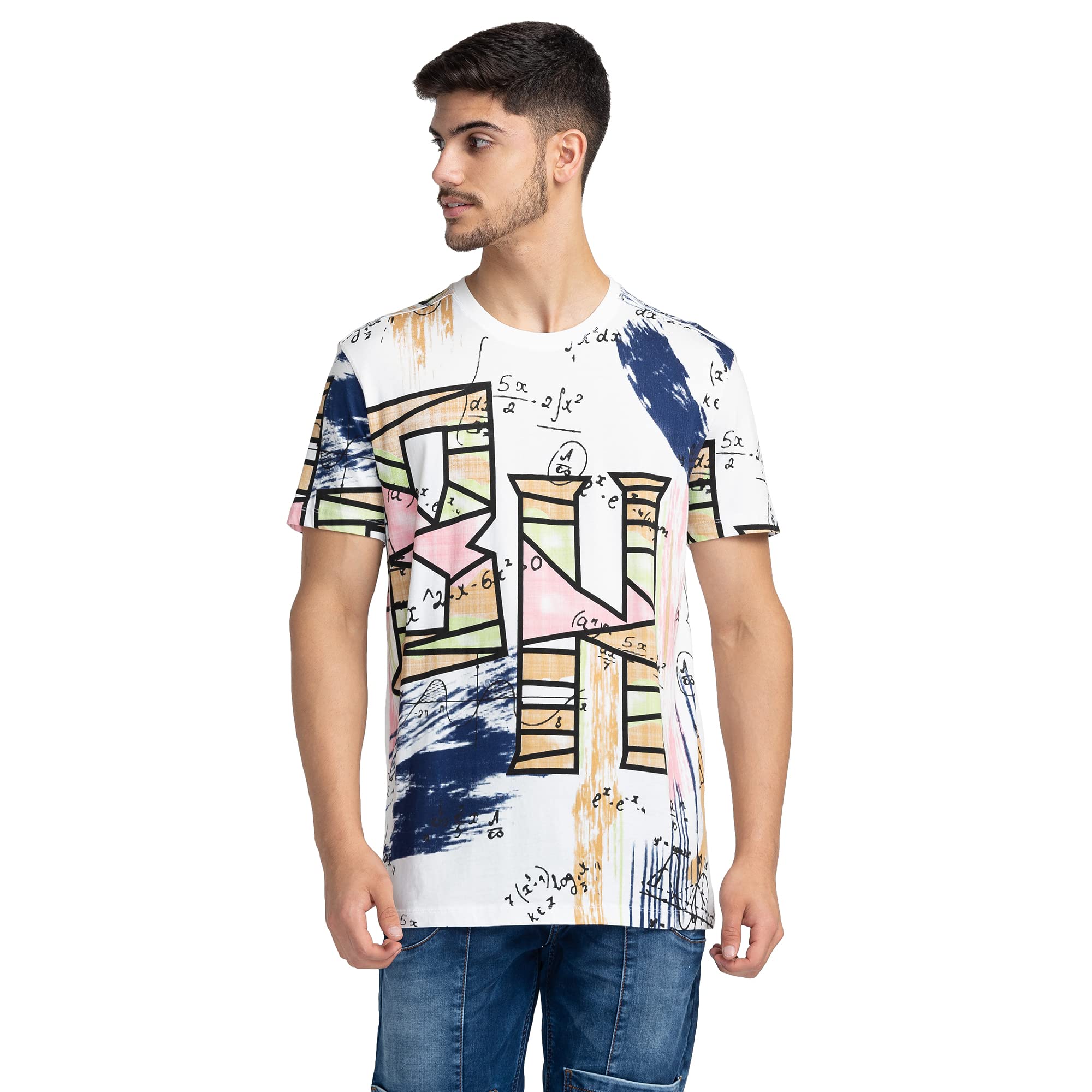 Black Regular Fit Round Neck Men's T-Shirt Clothing-image-28