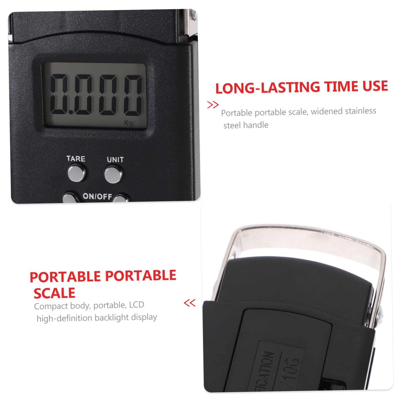 ifundom Portable Electronic Fishing Scale Digital Hook Scale with High Definition LCD Display Handle for Home Use and