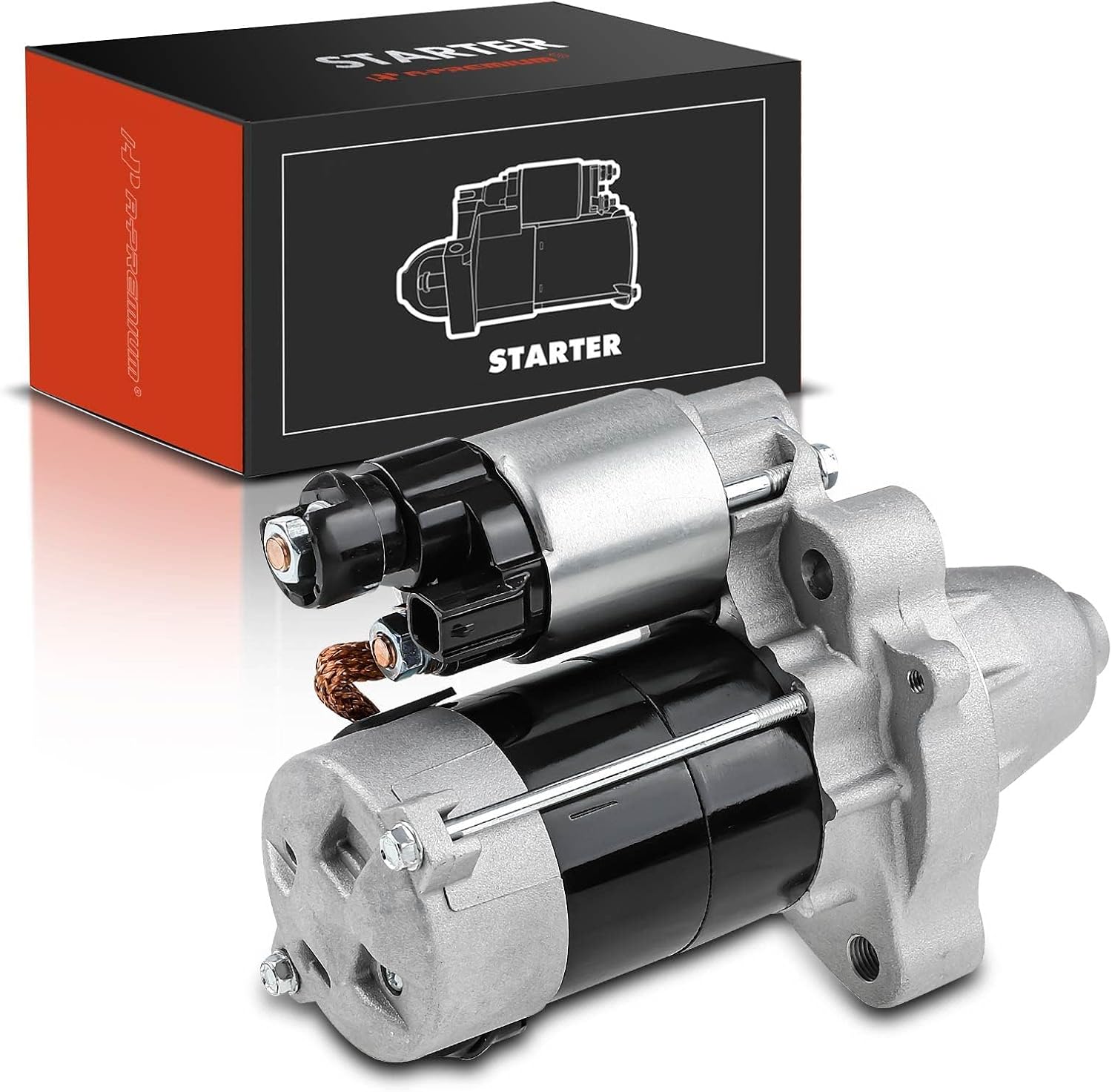 A-Premium Starter Motor Compatible with Honda Fit 2007-2008 L4 1.5L, 12V 0.8KW 9-Tooth Clockwise, Replace# 4280003390