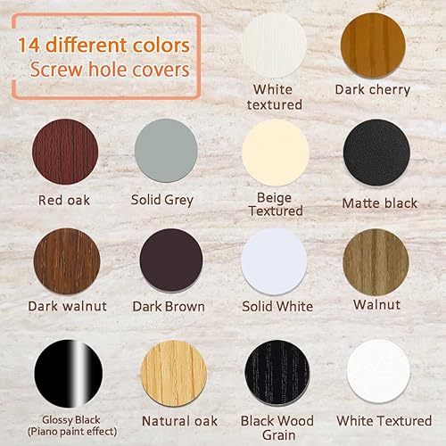 Miniatura 2 de VIWIEU Tapones de rosca, calcomanías de madera para agujeros de muebles, reparación de agujeros para muebles, 756 unidades, 14 colores de 0.83
