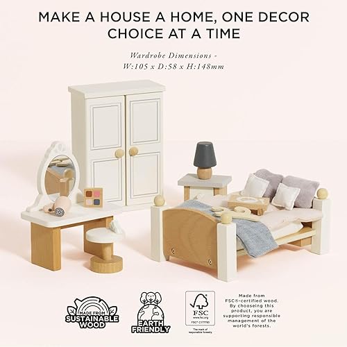 Miniatura 5 de Le Toy Van Dollhouse - Muebles para muñecas y Accesorios, Baño Sugar Plum Multicolor,Juego de sala de estar Daisylane,Sala de dibujo