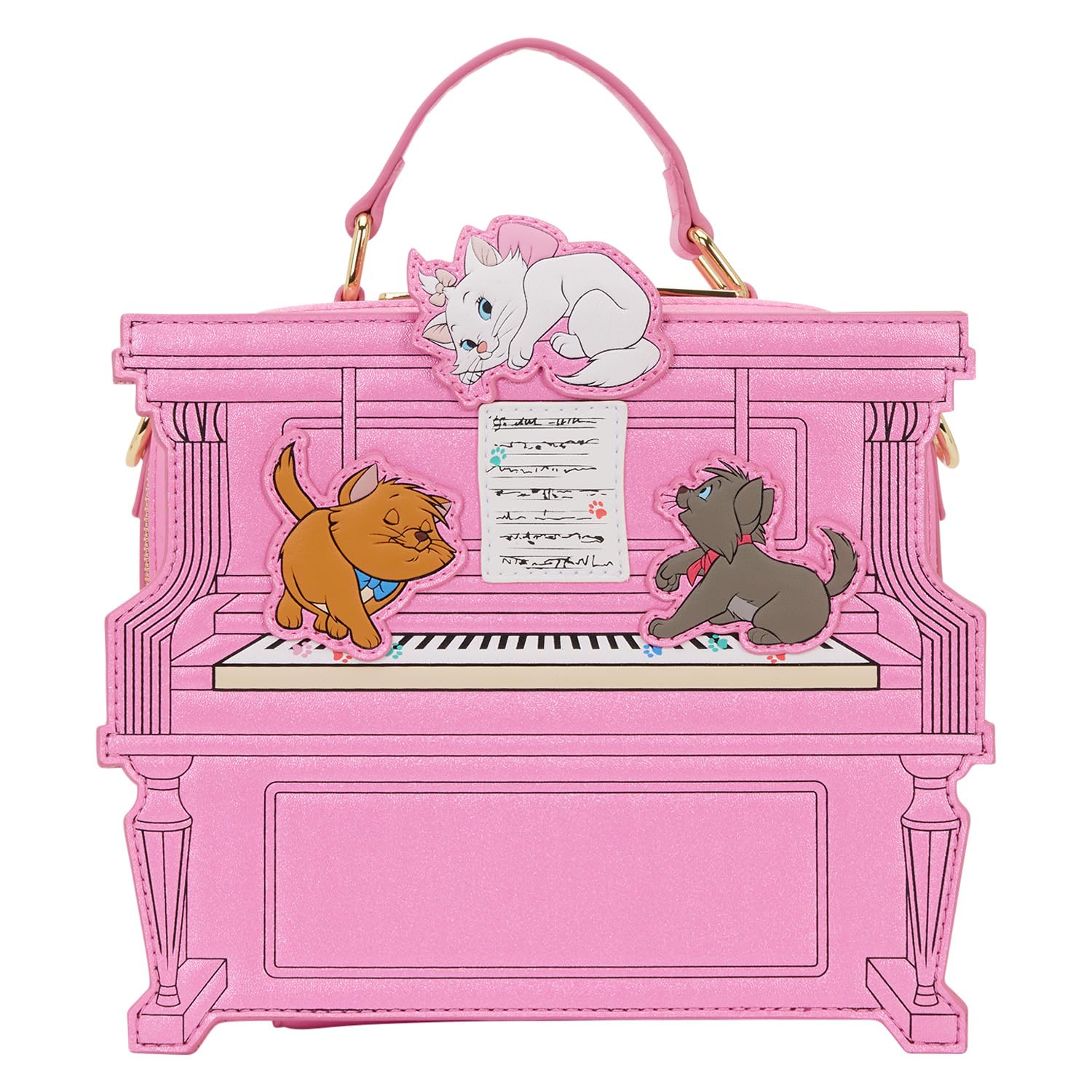 Loungefly Aristocats Figural Piano Crossbody Bag : Clothing, Shoes & Jewelry