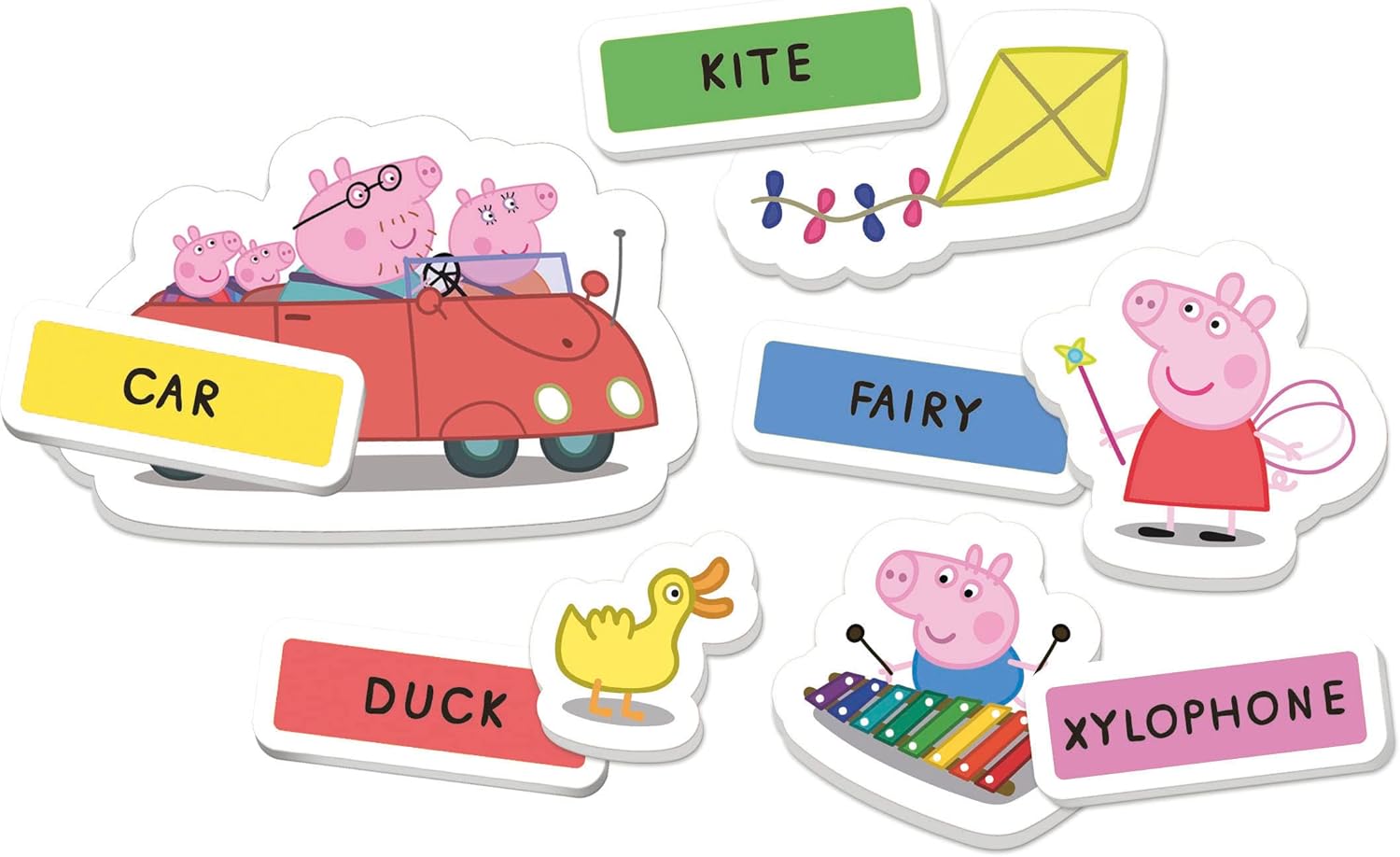 Clementoni 16352 Peppa Pig-English Words-Educational 3 Years Old, Learning Toys, Flashcards-Made in Italy