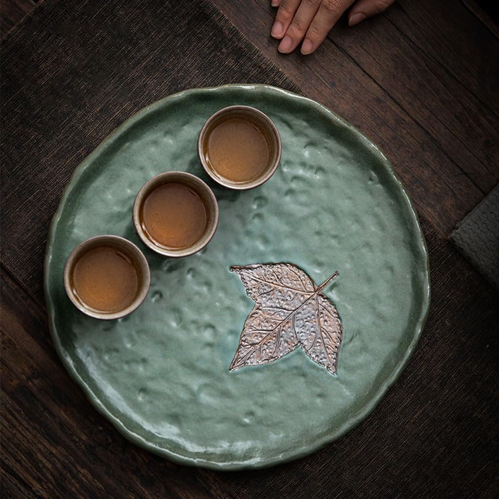 Serwis do herbaty 28 x 2,5 cm kreatywny chiński styl prosty ceramiczny taca na herbatę sucha herbata taca domowy stół ornamenty chiński serwis do herbaty