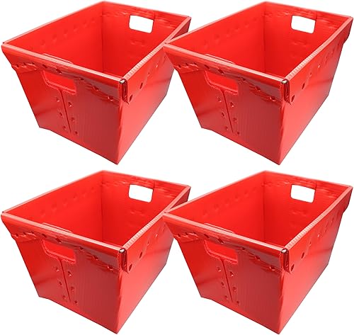 Flipside Products Bolsa postal de almacenamiento de plástico de 18.25 x 13.25 x 11.6 pulgadas, borde reforzado de metal, natural, corrugado, correo