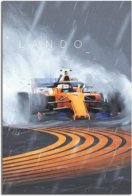 YRTZ F1 Car Poster Lando Norris F1 2020 Canvas Art Poster Picture Modern Office Family Bedroom Decorative Posters Gift Wall Decor Painting Poster 8×12inchs(20×30cm)