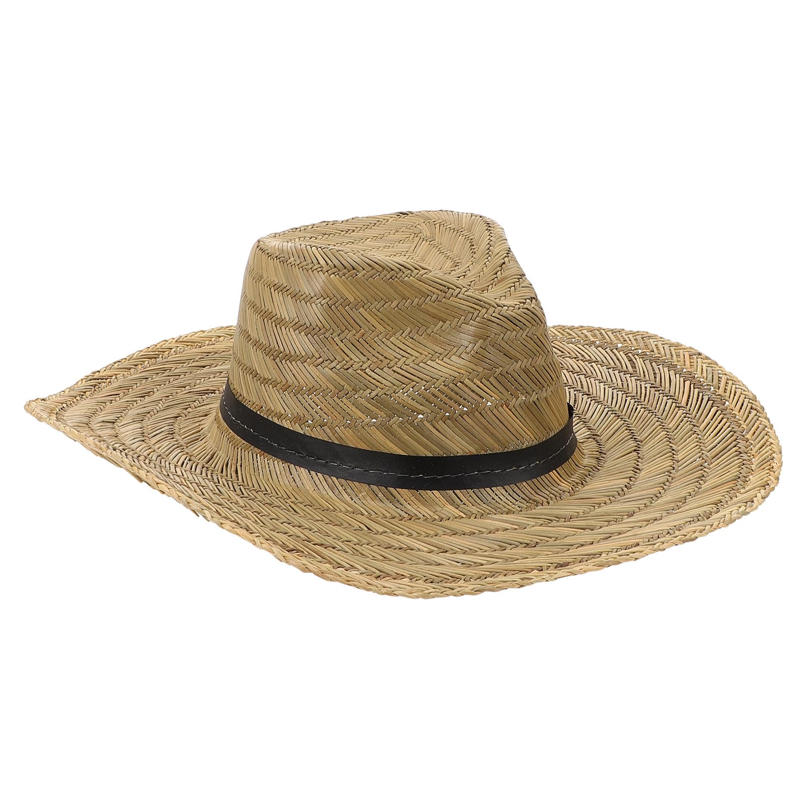 DOITOOL Chapeau de Paille Homme Bord Large Protection UV, Large Rebord, Léger et Décoratif, Plage Activités en Extérieur en Été