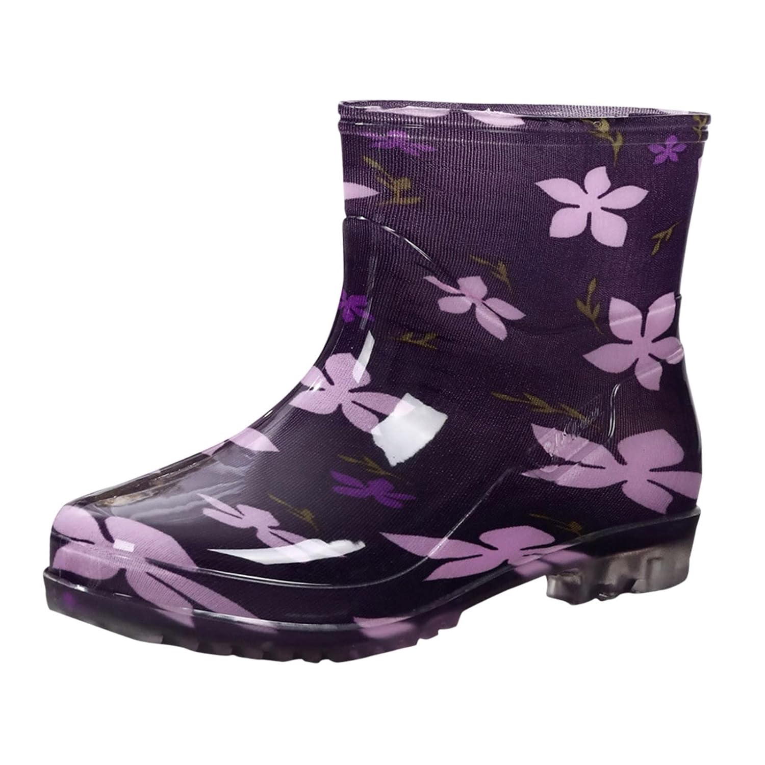 Short Rain Boots for Women Womens Ankle Rain Boots Waterproof Wide Calf Garden Shoes Lightweight Anti-Slipping Rubber Shoes