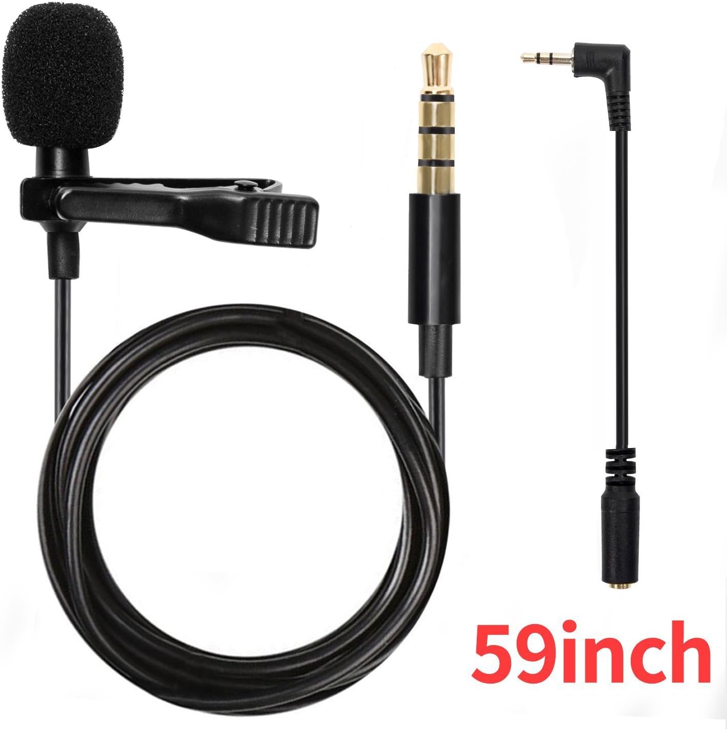 Clip-on Microphone, Artmark 3.5 mm Lavalier Microphone with Adapt for iPhone & Android Smartphone, Mobilephone, PC and Line-in Recorder & Camera