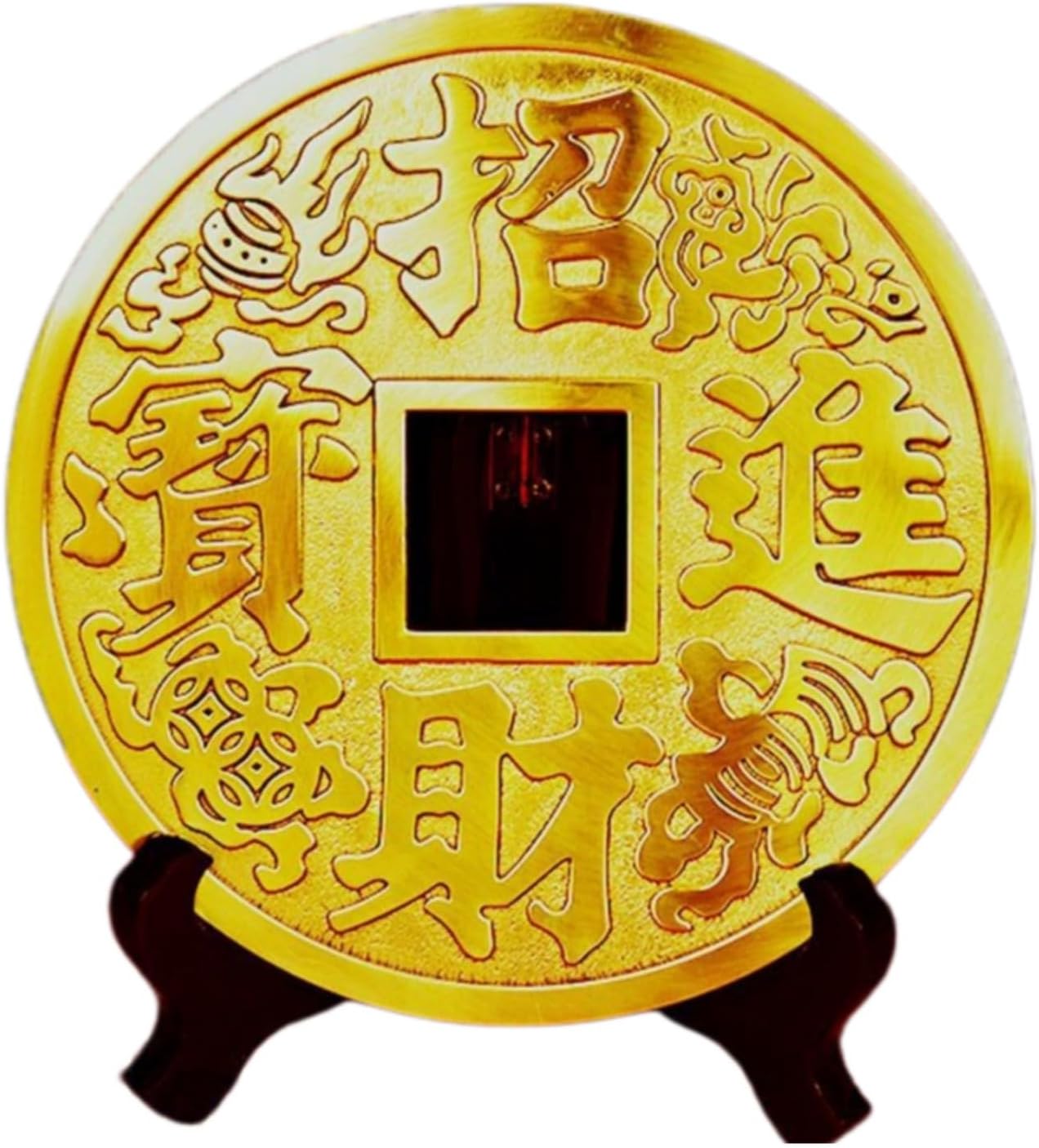 Feng Shui Good Luck Charms Furniture,Bag,Home,Office Other Scenes 招财进宝铜钱大小号家用金蟾嘴里叼的口钱门槛散装钱客厅摆件 fengshui Chinese Tassel Ornaments-759