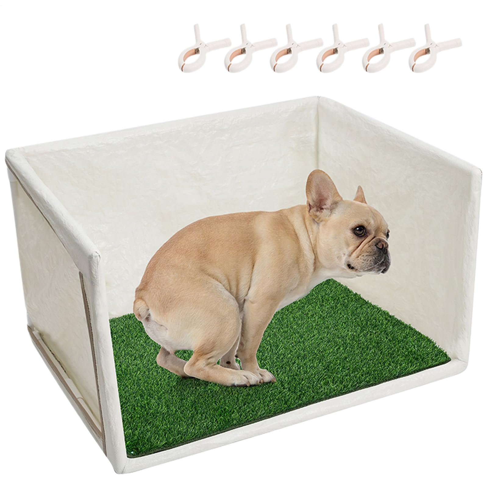 Bandeja Higiénica para Perros Impermeable con Paredes Altas para Mascotas | Estación para Hacer Pis en Interiores Para Apartamento Balcón Sala De Estar Pequeño Mediano