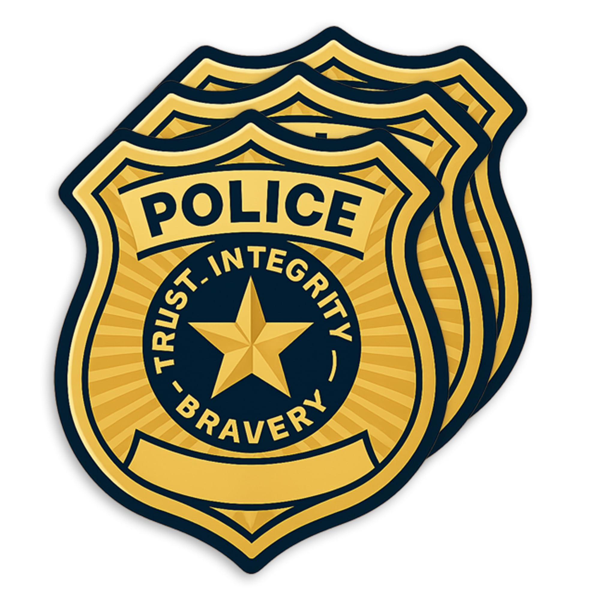 Police Officer Vinyl Stickers for Adults - Waterproof, Durable, and Fun Decals for Water Bottles, Laptops, Phones, and Tumblers (3PCS, 3")