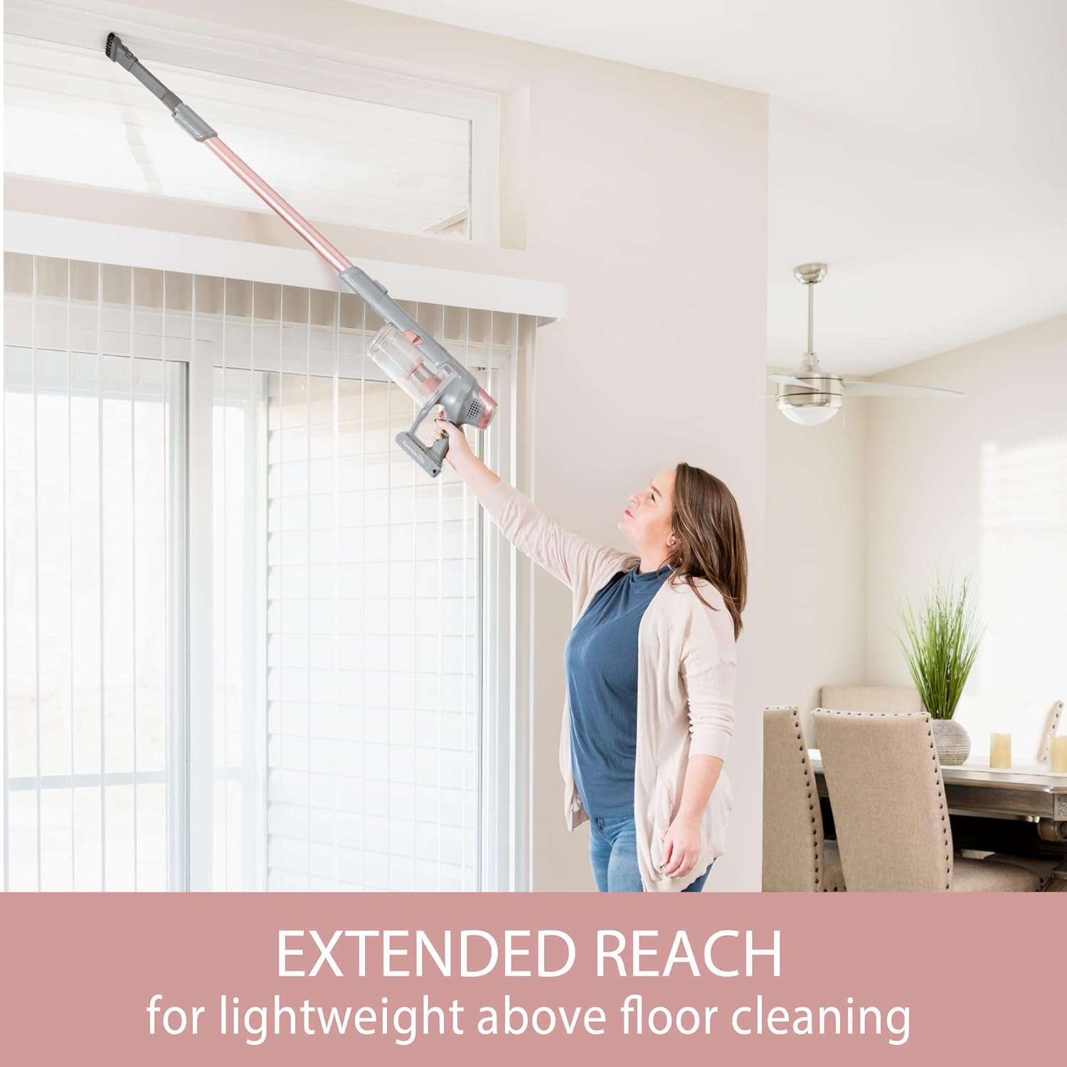 Kenmore DS4090  Brushless Cordless Stick 1L Capacity Lightweight Cleaner 2-Speed Power Suction LED Headlight 2-in-1 Handheld Vacuum for Hardwood Floor, Carpet & Pet Hair, Rose Gold : Everything Else