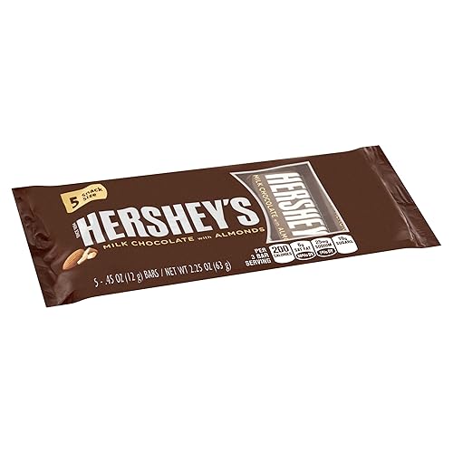 Miniatura 2 de Hershey's Bocadillo de chocolate con leche con almendras, tamaño 5 x .45 oz (2.25 oz)