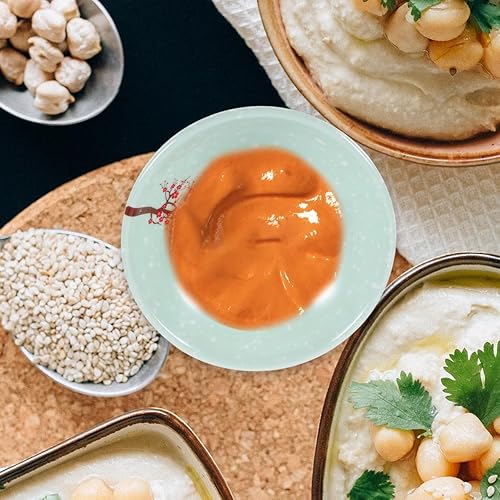 Miniatura 2 de Cabilock Plato de salsa, 6 cuencos de melamina, platos de salsa reutilizables, mini tazones de salsa de soja, plato de sushi para barbacoa y fiesta,