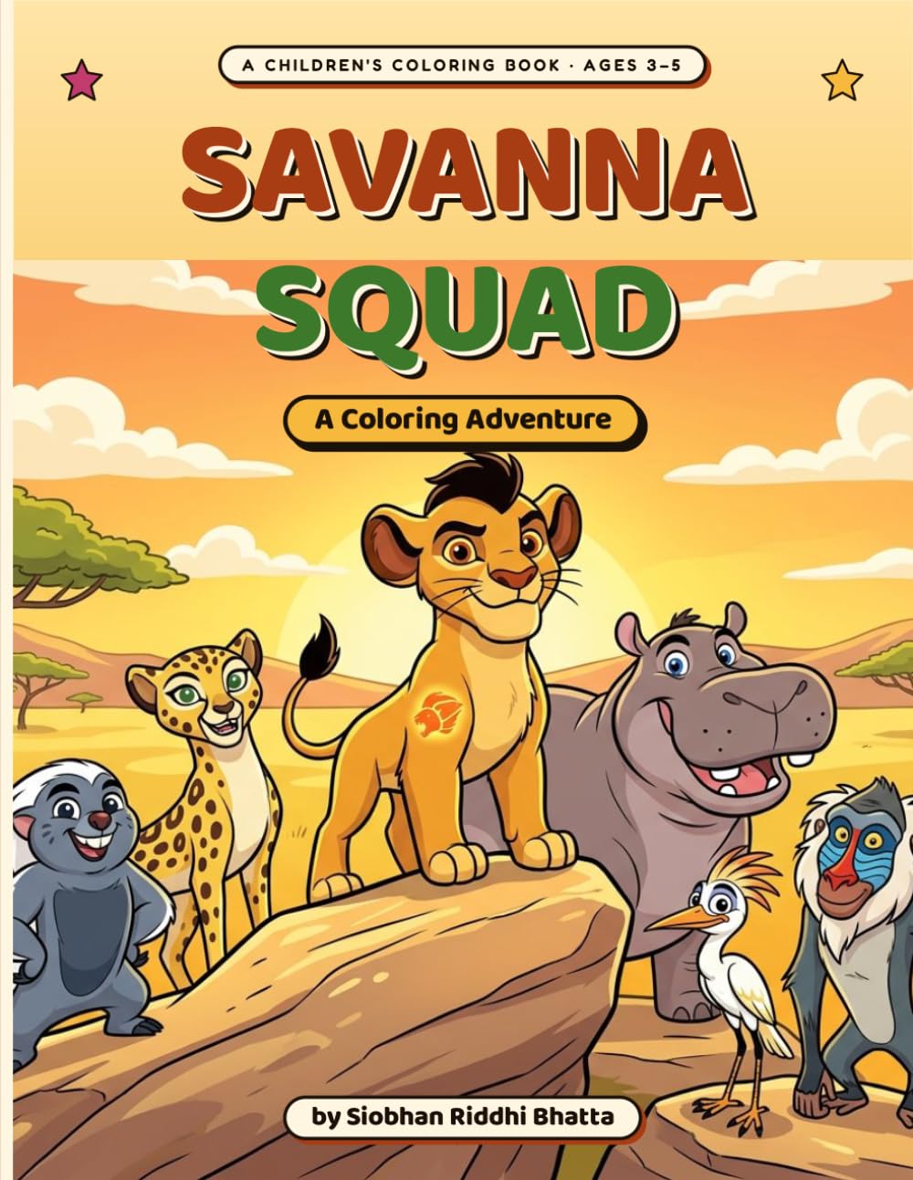 Savanna Squad: A Coloring Adventure