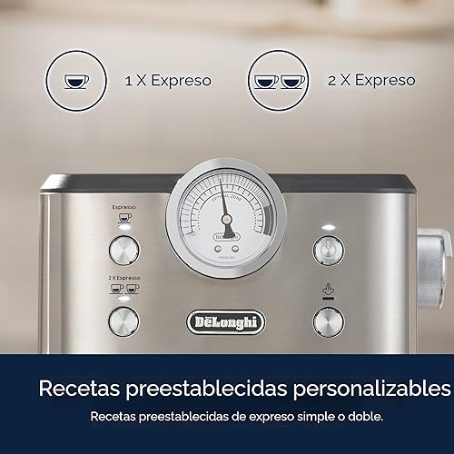 Miniatura 6 de De'Longhi Máquina de café espresso clásica con espumador de leche, bomba de 15 bares y control de temperatura, kit de cafetera barista para expreso,