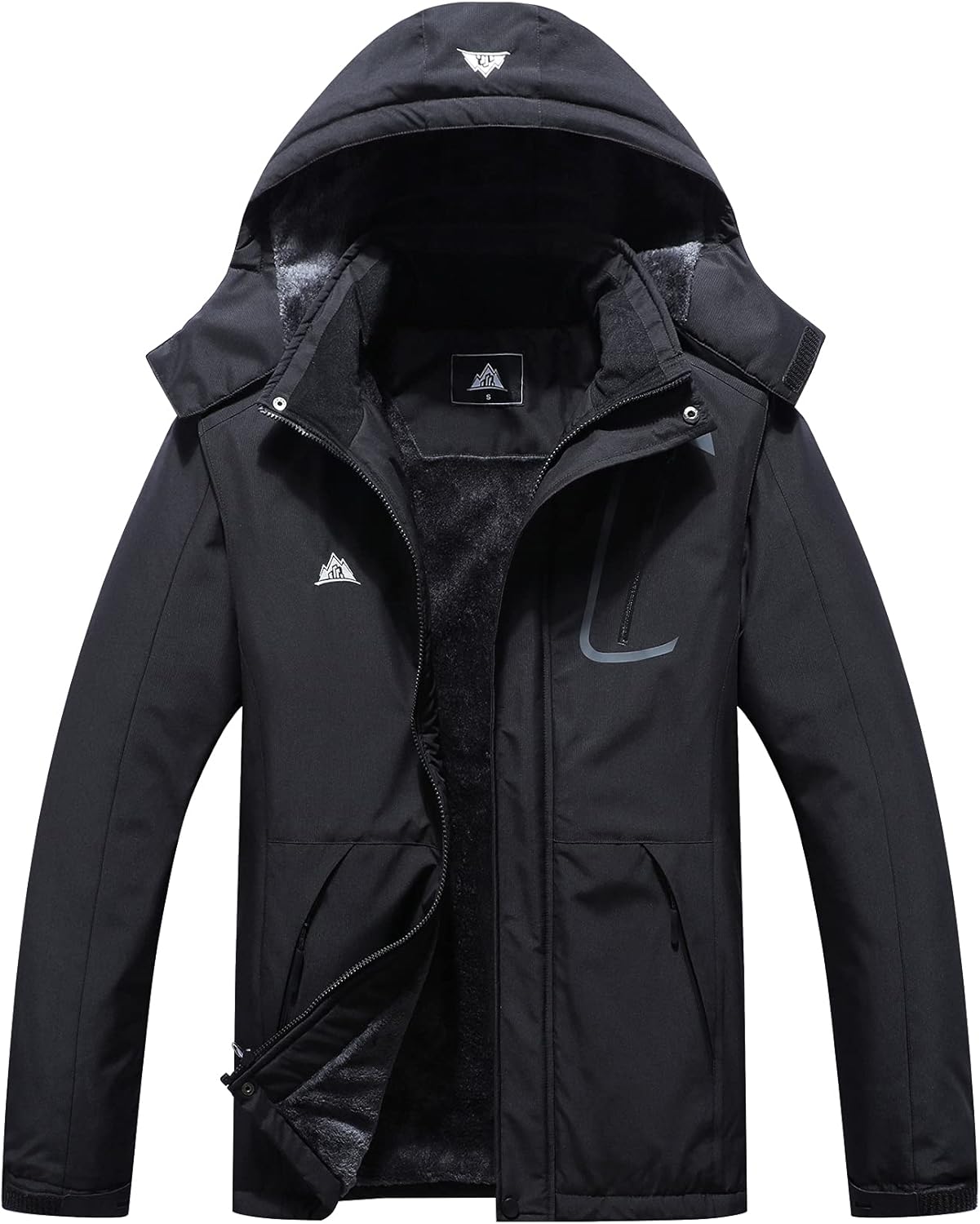 MOERDENG Women's Waterproof Ski Jacket Warm Winter Coat Outdoor Windbreaker Hiking Snowboarding Jacket